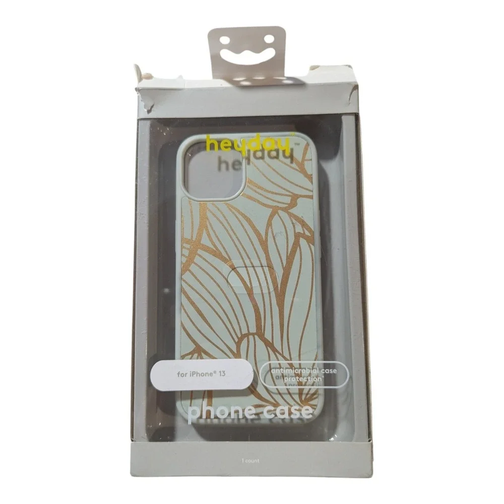 Q9. Heyday Case For Apple iPhone‎ 13 - Abstract Green/Gold (Open Box)